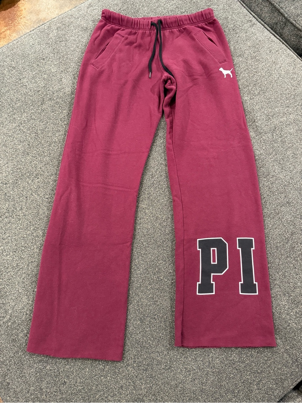 Pink Victoria's Secret PINK womens Maroon Logo Sweatpants
